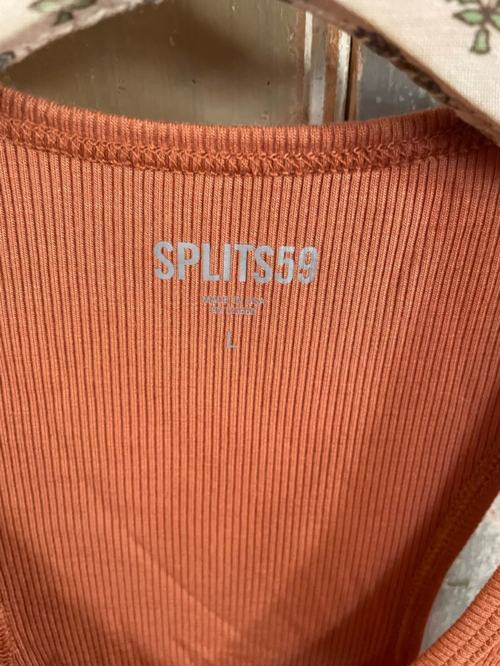 Splits59 Ribbed Tank Top in Rust Orange - Picture 2 of 5